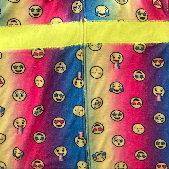 Justice girls full zip hooded coverup Sz 14/16 emojis - Picture 3 of 6